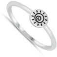 thumbnail image 4 of Classic Vintage Sun Shine Ring .925 Sterling Silver Band Jewelry Female Male Unisex Size 4, 4 of 4