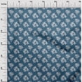 thumbnail image 3 of oneOone Georgette Viscose Teal Blue Fabric Floral Diy Clothing Quilting Fabric Print Fabric By Yard 42 Inch Wide, 3 of 4