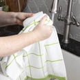 thumbnail image 4 of T-fal Solid & Checked Parquet Kitchen Towels, 2-Pack, Green, 4 of 7