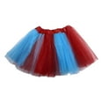 thumbnail image 4 of ZHOUCHANKIDS 4 Layers Tutu for Toddler Girls Kids Carnival Princess Puffy Tulle Dance Skirt Birthday Party Blue 3-8Years, 4 of 7