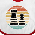 thumbnail image 4 of Inktastic Chess Player Retro Sunset Boys or Girls Baby Bib, 4 of 4