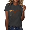 thumbnail image 1 of Pavied T-Shirts pour Femmes T-Shirts Graphiques Chandails en Molleton de la Saint-Valentin pour Femmes Imprimé Cœur Col Rond Manches Longues Hauts Décontractés Mignons Chemises de la Saint-Valentin Chemises en Coton Hauts d'Été Gris Foncé S, 1 of 3