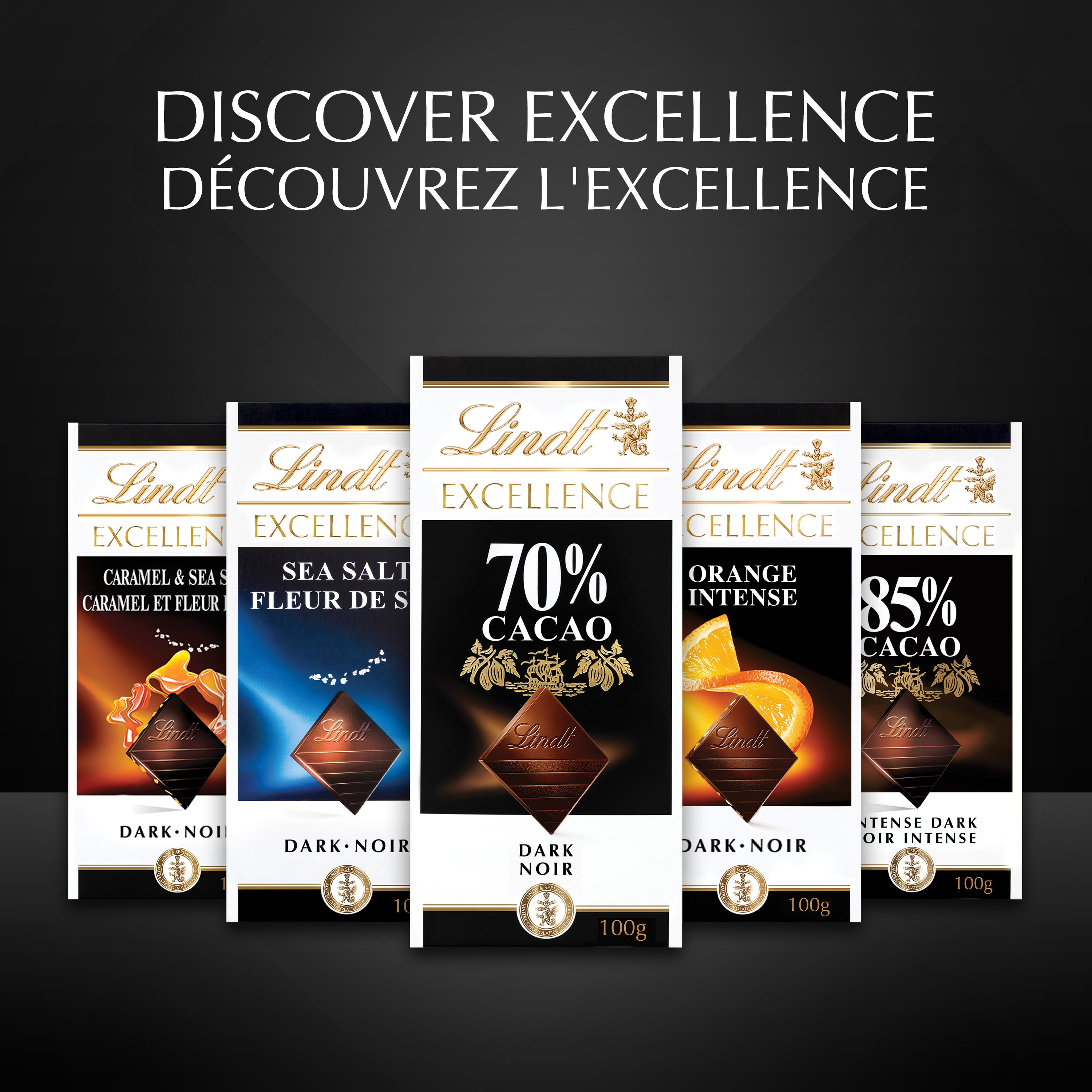 Lindt EXCELLENCE 70% Cacao Dark Chocolate Bar, 100 Grams, 100 g