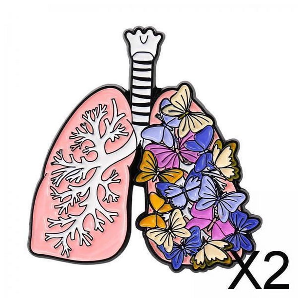2x Broche de órganos , Pin Esmaltado a La Moda, Novedad, Joyería de Disfraces, Regalo, Insignia de Solapa de Metal, Alfileres para Blusa, Camisa, 2 piezas
