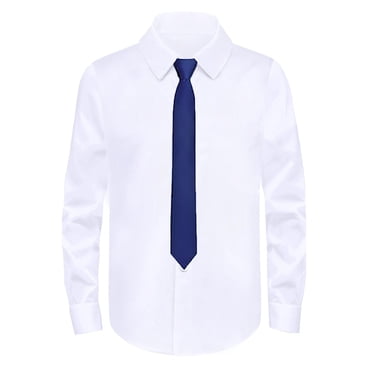 Yiyuu Toddler Boys Long Sleeve Dress Shirt Formal Button Down White Shirt Top, Sizes 2-3