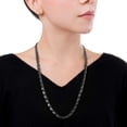 thumbnail image 5 of Cadena Collar Egipcia Unisex 6mm Negro 60cm Chapa de Oro 18k Ametrinaa MPCA0007-60, 5 of 5