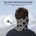thumbnail image 4 of Neck Gaiter Face Cover Scarf, Sunflowers Black White Soft Face Sun Mask Cover Scarf Headband Cooling Sweat Absorbing Bandanas Hiking Cycling Running, 4 of 7