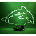 thumbnail image 3 of Night Light Up Desk Table Lamp LED Personalized Free Engraved Dolphin, Our Newest Feature, Most Popular, With Remote 16 Colors Energy Efficient, Great Gift, 3 of 11