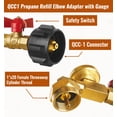 thumbnail image 2 of Adaptador de recarga de propano CALPOSE con válvula y manómetro, 2 of 7