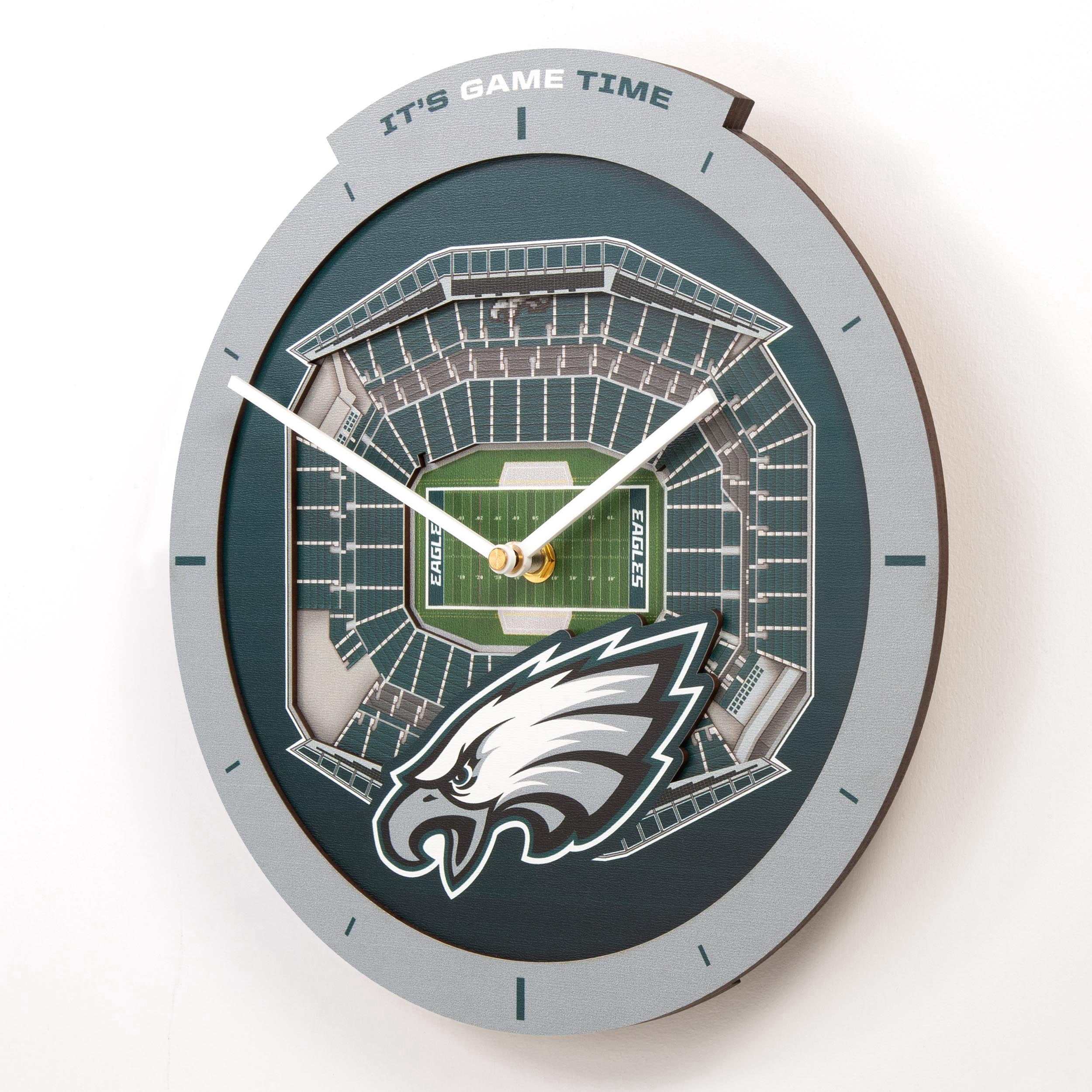 YouTheFan NFL Philadelphia Eagles Stadiumview 3D Wall Clock