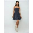 thumbnail image 4 of Strapless Textured Ruffle Mini Dress, 4 of 8