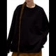 thumbnail image 2 of Camisetas de Larga Extragrandes para Mujer 2025, Camisetas Básicas de Cuello Redondo, Tops de Otoño, Ropa Informal de Entrenamiento Y2K Negro L, 2 of 9