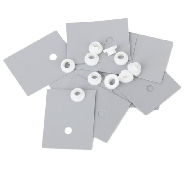 10pcs TO-220 Almohadillas Aislantes Térmicas de Silicona para Disipador Térmico con Partículas Aislantes Cola Almohadillas aislantes térmicas de silicona TO-220