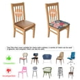 thumbnail image 5 of Pioneer Flower Seat Covers for Dining Room Chairs Set Of 6,Stretch Printed Washable Chair Seat Cover with Elastic Ties and Button,Removable Waterproof Couch Cushion Covers, 5 of 6