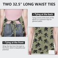 thumbnail image 6 of Green Bigfoot Pattern Apron-Garden Aprons for Women with Pockets-Cotton Linen Waterproof Kitchen Cooking Gardening Aprons Adjustable for Kitchen,Cooking,BBQ and Salon 33x27 Inch, 6 of 7