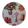 thumbnail image 4 of HAOXIT Round Tablecloth Easy to Wipe-Clean Oilcloth Waterproof Round Table Cover for Christmas, 4 of 8