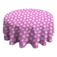 thumbnail image 4 of Cute Halloween Ghosts Pattern Round Tablecloth 60"x60",Wrinkle Wipeable Table Cloth for Kitchen Dining Room Picnic Patio Party, 4 of 6