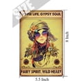 thumbnail image 5 of Girl Hippie Life Gypsy Soul Fairy Spirit Wild Heart Retro Metal Signs Inspirational Signs Vintage Metal Signs Boho Style Funny Saying For Woman Encouragement Signs For Home Decor 5.5 x 8 In, 5 of 7