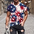 thumbnail image 2 of DIOAZUD Men's 4th of July Shirts American Flag Patriotic Shirt Short Sleeve USA Memorial Day T Shirts Casual Red White Blue Tees, 2 of 6