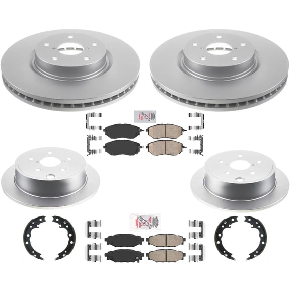 Front & Rear Coated Brake Rotors Brake Pads & Shoes For Subaru WRX 2015-2021
