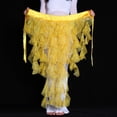 thumbnail image 4 of XIAOCHA Women's Sequin Mesh Wrap Skirt Satin Bow High Waist Skirt Festival Rave Party Skirts Yellow One Size, 4 of 7