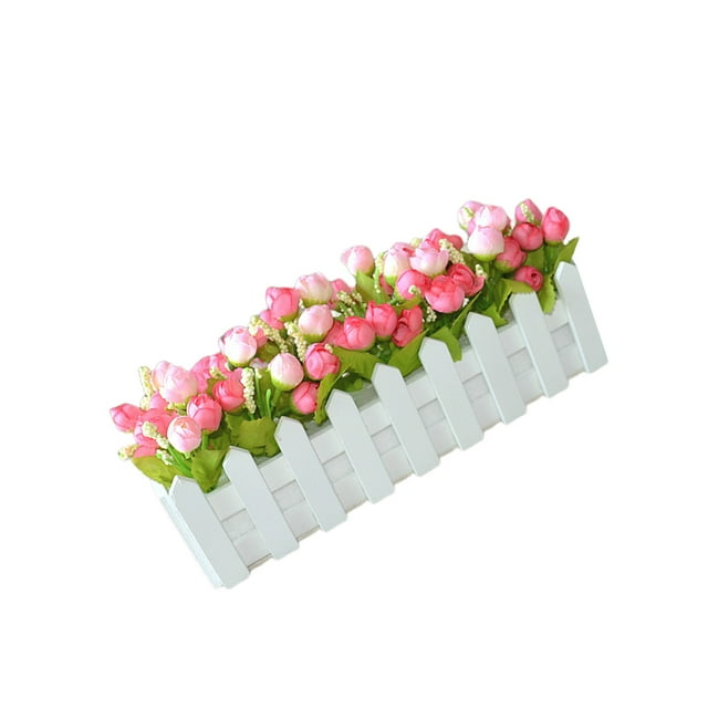 Plantas de flores artificiales Monstrate Valla Maceta Falso Rosa Type3 NO3