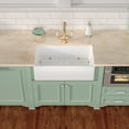 thumbnail image 2 of Mocoloo 30"x18"x10" Rectangular Single Bowl White Farmhouse Kitchen Ceramic Sink, 2 of 6