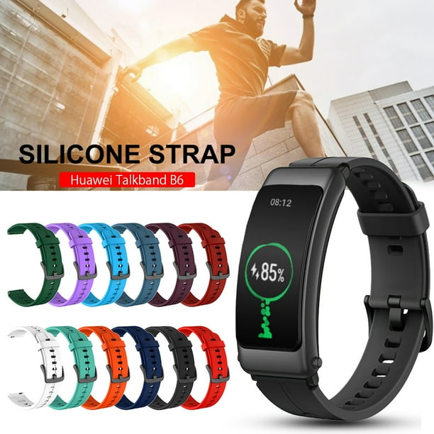 Correas de reloj de silicona de 16 mm Correas de muneca de silicona ajustables Practicas y convenientes Pulseras deportivas inteligentes compatibles con Talkband B6 Bodega Aurrera en linea