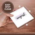 thumbnail image 7 of 3drose, August - Typography Text, Set of 4 Ceramic Tile Coasters, 7 of 7