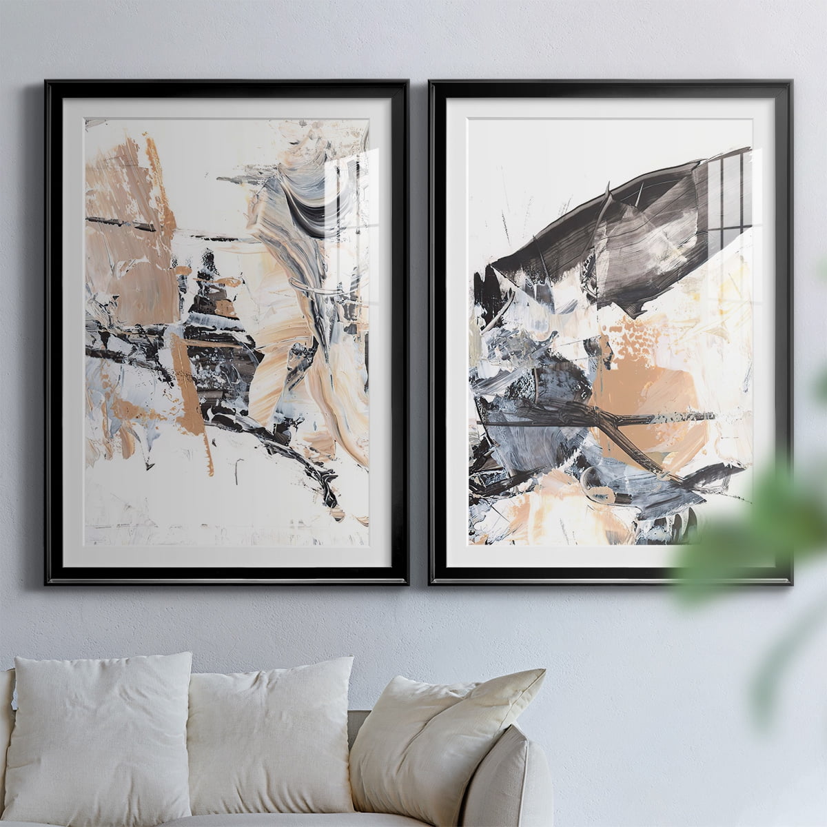 Wexford Home Ruckus III Premium Framed Print, 30.5" x 42.5" - Ready to Hang, Black (Set of 2)
