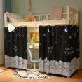 thumbnail image 2 of Dormitory Bunk s Dustproof Privacy Curtains Breathable Shading Nets Bedding Curtain Bed Tent Curtain Bed Canopy Blackout Cloth Curtain Single Sleeper Loft Bedroom Dorm Curtain Decor, 2 of 4