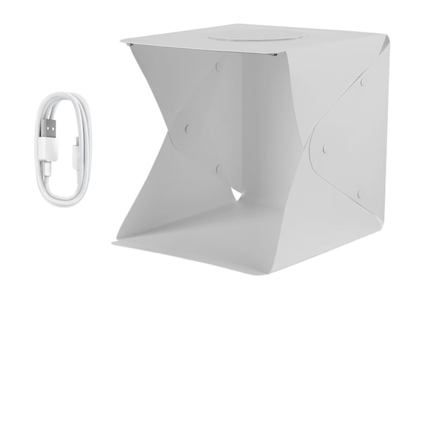 Seitruly Caja de luz LED Softbox fotografía tienda LED plegable Mini caja de luz portátil sesión de fotos caja Softbox fotografía caja de luz Accesorios para fotos 30 centimetros
