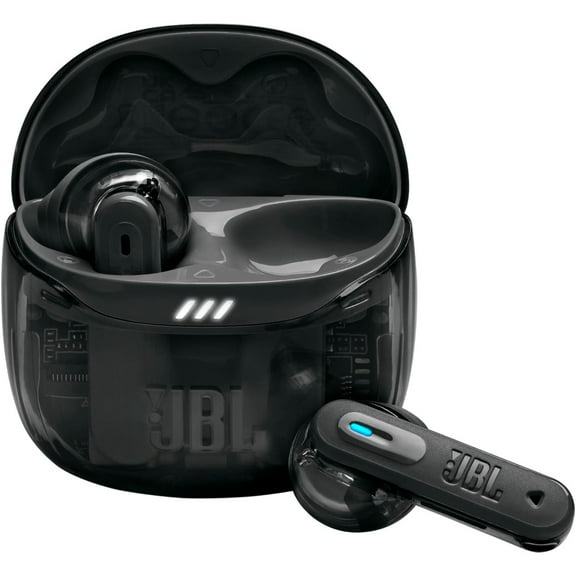 Restored JBL Tune Flex 2 True Wireless Noise Cancelling Earbuds - Ghost Black (Refurbished)