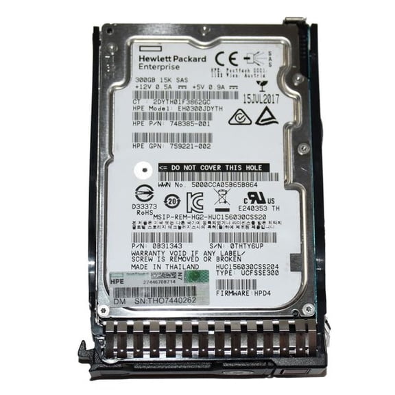 Open Box HP EH0300JDYTH 300GB 15K SAS 12Gb/s 2.5" HDD 748385-001