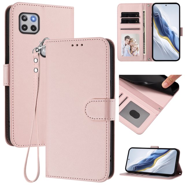 Funda Cartera GANGXUN para Motorola Moto One 5G Ace 2021 – Cierre Magnético, Protección RFID, Correa Desmontable, Compatible con Carga Inalámbrica