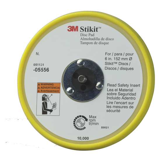 3M Stikit Low Profile Abrasive Disc Back-up Pad 05556, 6 in x 3/8 in x 5/16-24 External