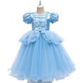 thumbnail image 4 of Avrntaa Princess Dress for Little Girls Floral Trim Tulle Dresses Birthday Party Ball Gown for 3-12Y, 4 of 7