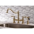 thumbnail image 2 of Kingston Brass KS3272ALBS Kitchen Faucet with Side Sprayer, Polished Brass, 2 of 5