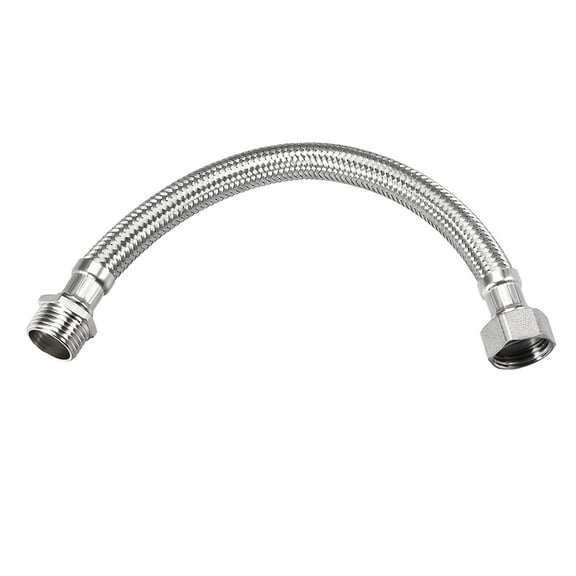 Uxcell 1/2 BSP Female x 1/2 BSP Male 8" Length SUS304 Faucet Supply Line
