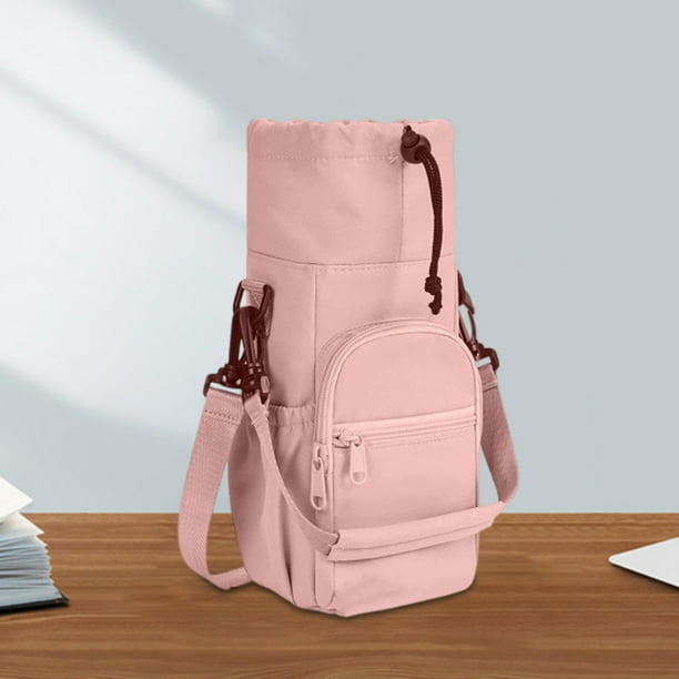 Bolsa térmica para botella de agua | Gran capacidad de 1100 ml | Bolso bandolera impermeable para senderismo y ciclismo | Múltiples bolsillos para teléfono y llaves