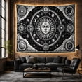 thumbnail image 6 of Celestial Sun with Moons and Stars in Orbital Paths Mystical Celestial for Astronomy Fans Celestial Wall Art Housewarming Gift Tapestry Wall Hanging for Bedroom and Study Room, 6 of 7