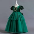 thumbnail image 6 of Dress Gift for Girls Girl Dress Sequins Puff Sleeve Lace Dress for Girls Party Gauze Gown Girls Dress with Bowknot Headwear Save Big, 6 of 9