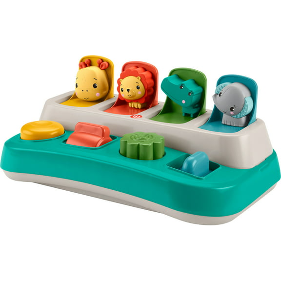 Fisher-Price Busy Buddies Pop-up Infant Fine Motor Toy for Ages 9  Months