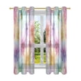 thumbnail image 2 of 2 Panels Set Blackout Curtains Thermal Insulated Sun Protection Room Darkening Drapes for Bedroom Tie-dye Daisies, 2 of 7