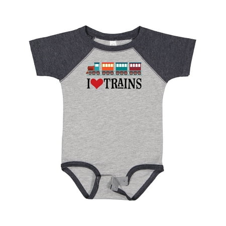 

Inktastic I Love Trains Gift Baby Boy or Baby Girl Bodysuit