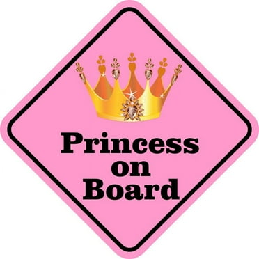 5in x 5in Princess on Board Magnet