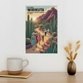 thumbnail image 3 of Retro Vintage Travel Poster Wall Art Wirikuta Botanical Cactus Garden Los Cabos Mexico Mountain Desert Scenic Print Canvas Poster, 3 of 8