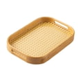 thumbnail image 3 of jifeng Bamboo Serving Tray with Handles Breakfast Tray for Living Room Home Parties M, 3 of 9
