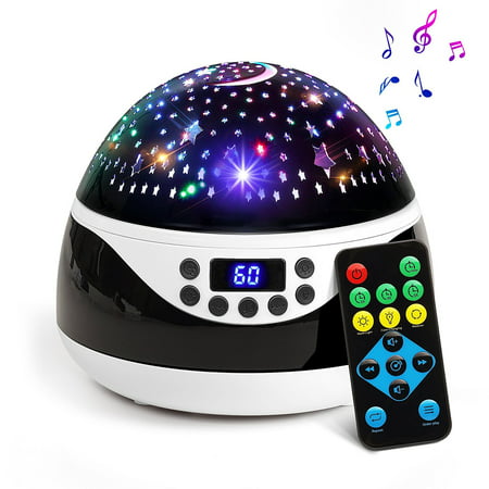 2018 NEWEST Baby Night Light, AnanBros Remote Control Star Projector with Timer Music Player, Rotating Constellation Night Light 9 Color Options, Best Night Lights for kids Adults and Nursery