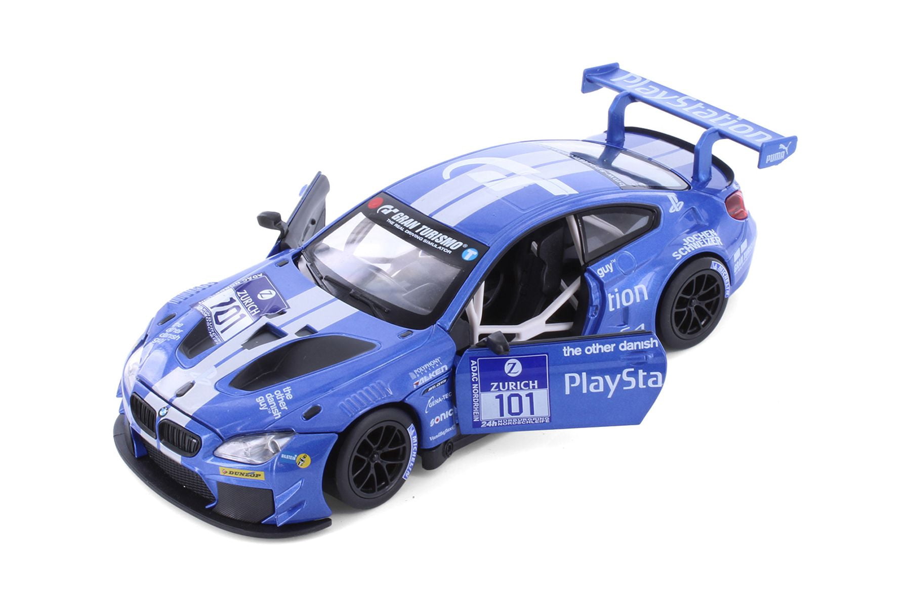 BMW M6 GT3 #101, Blue - Showcasts 68255BU - 1/24 Scale Diecast Model Car